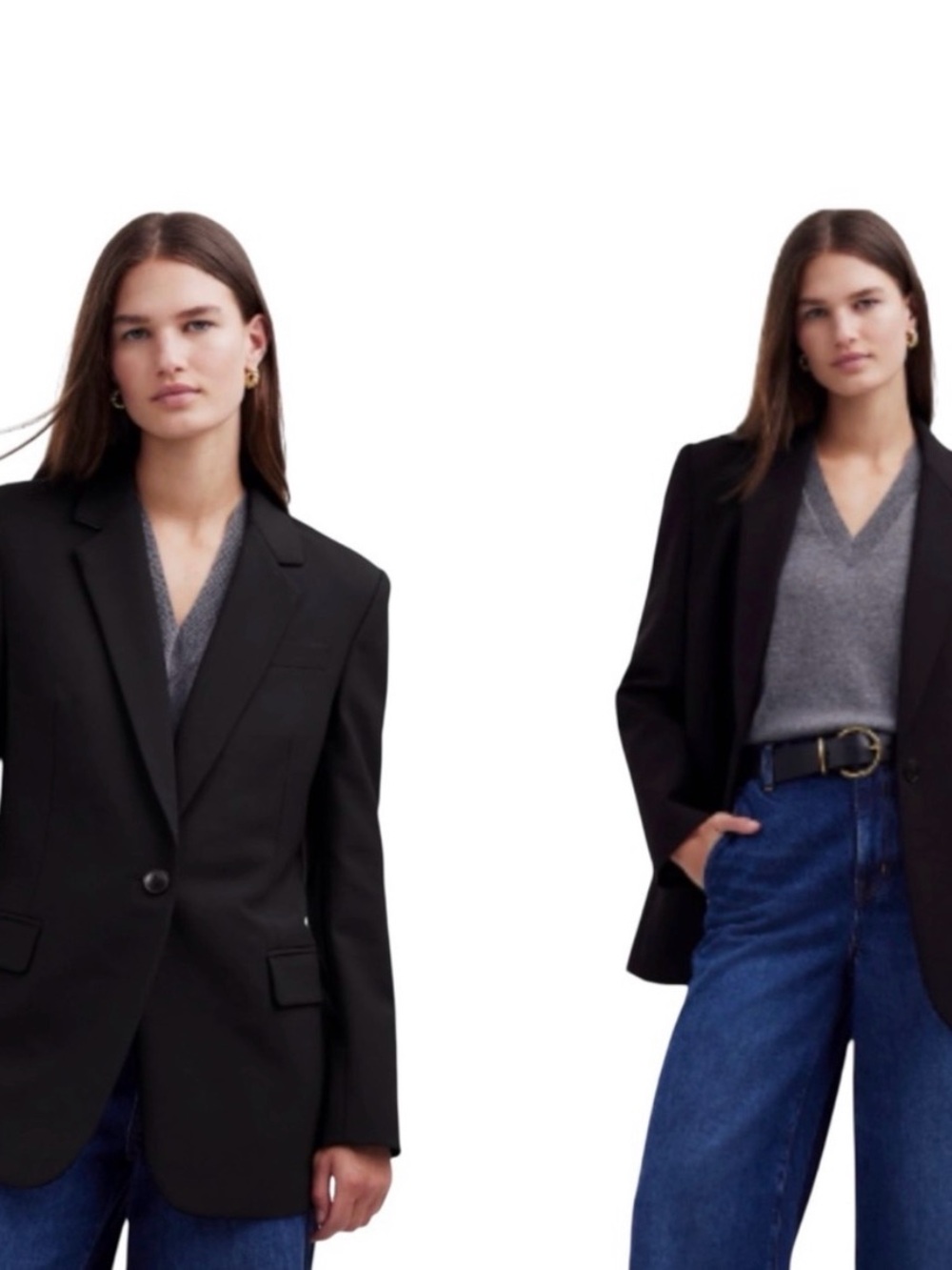 NWOT Madewell Kline Blazer Black 6 - Picture 3 of 7